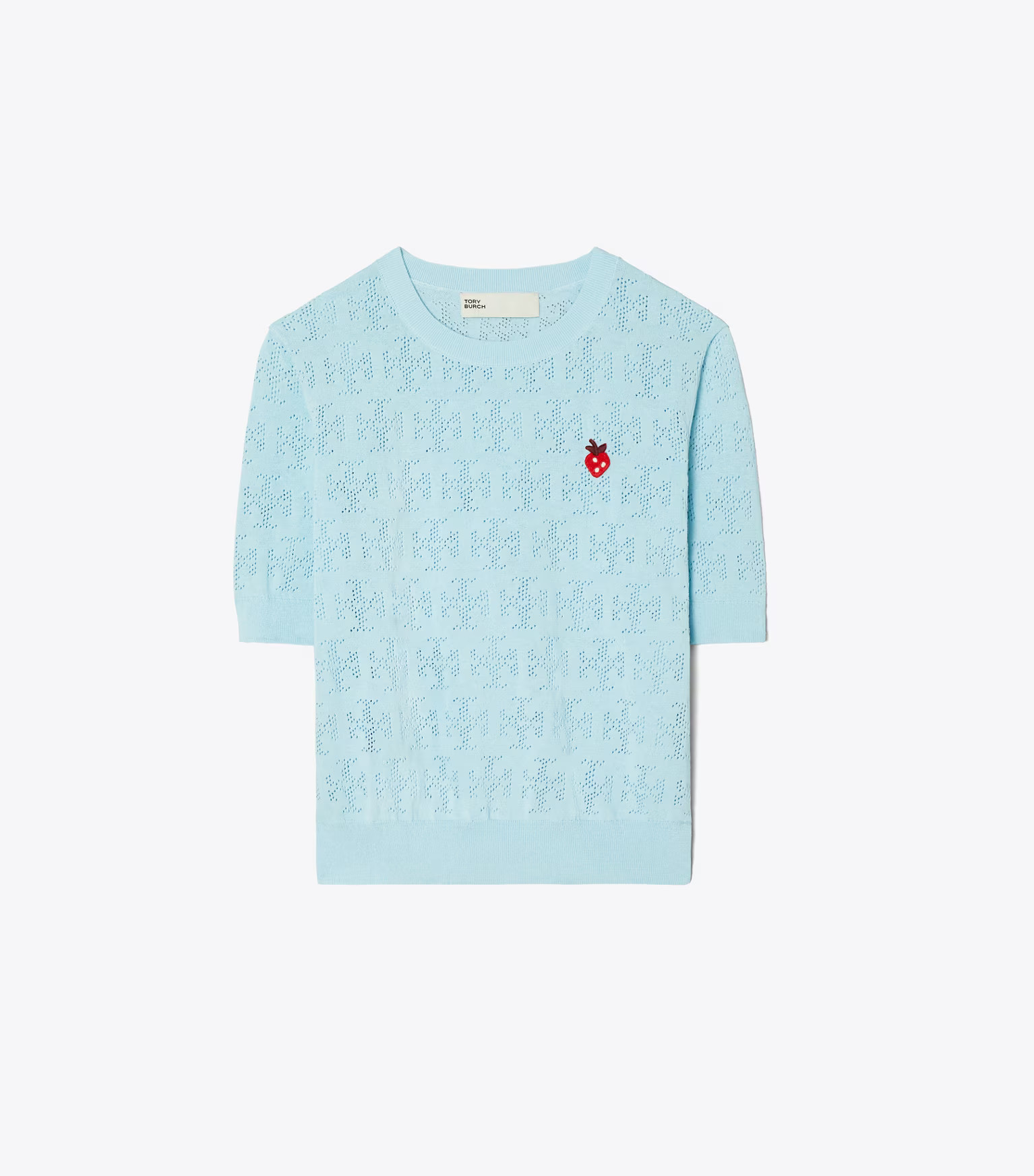 T Monogram Strawberry Sweater: Women's Designer Sweaters | Tory Sport | Tory Burch (US)