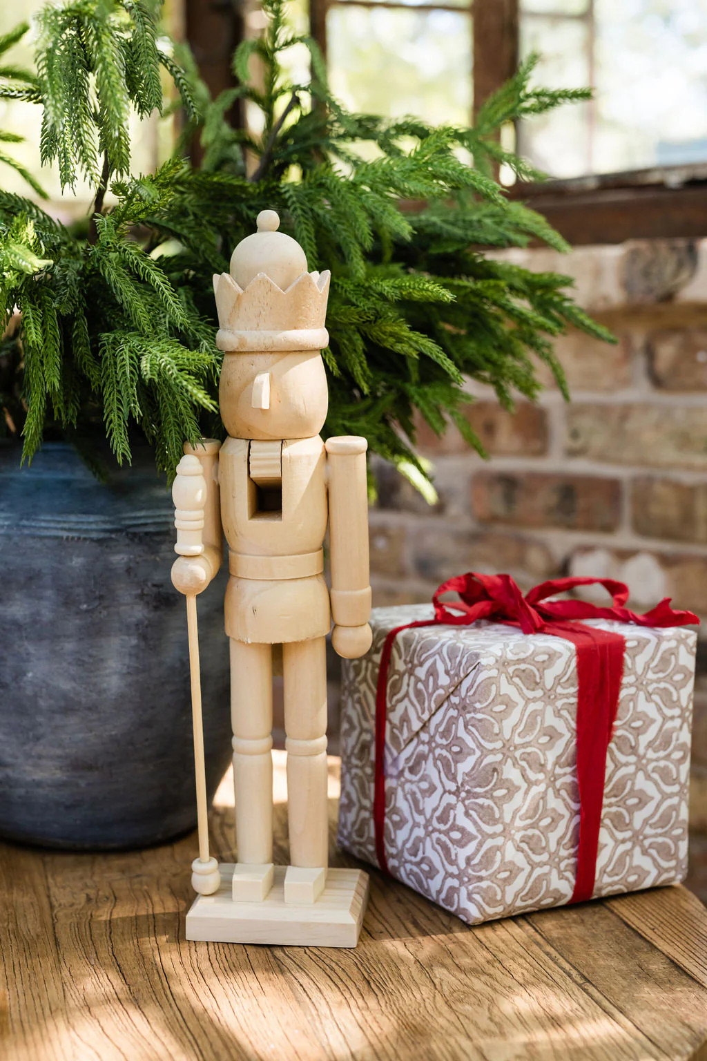Wooden Nutcracker with Scepter, Large | Cottage and Key