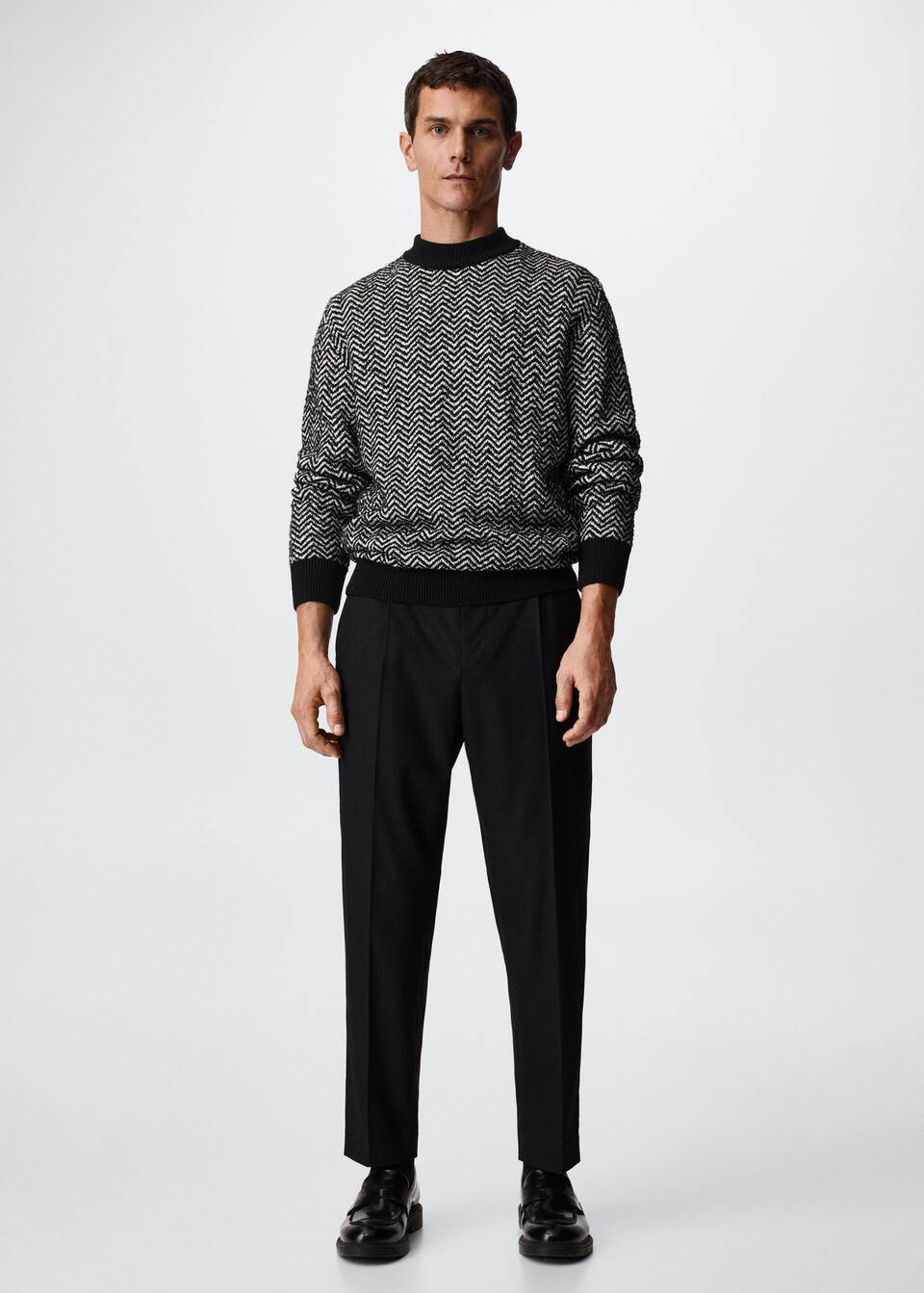 Jacquard cotton sweater -  Men | Mango Man USA | MANGO (US)