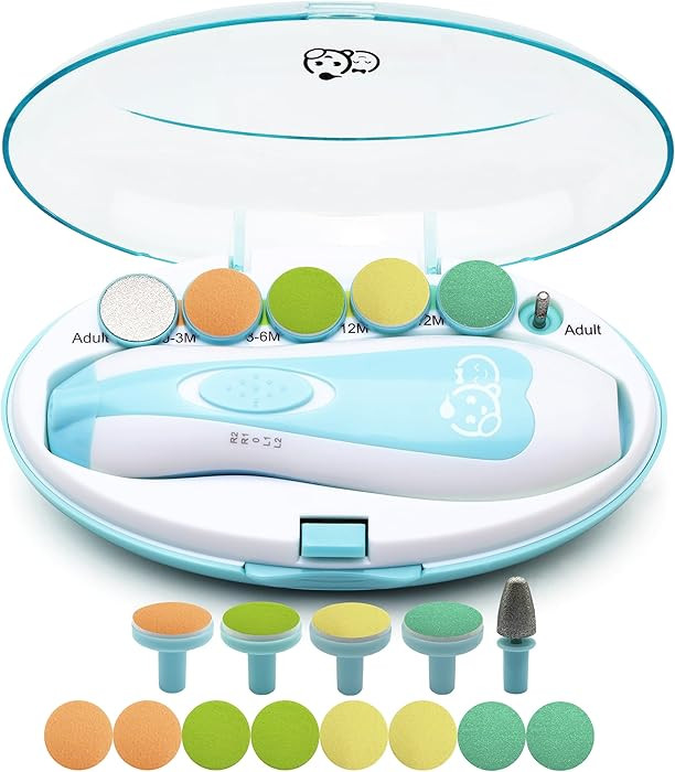Royal Angels Upgraded 21 in 1 Baby Nail Trimmer with Labeled Case, 13 Extra Replacement Pads, Saf... | Amazon (US)