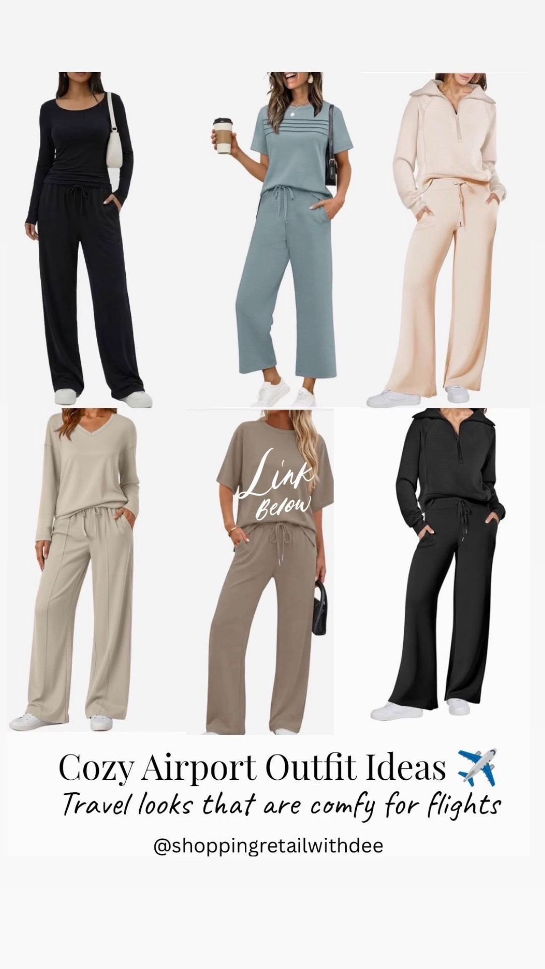 Airport outfit inspo that’s equal parts cozy + cute ✈️🤍
Sharing comfy travel looks for women that are perfect for long flights, early check-ins, and lounging while waiting at the gate. Think soft layers, and relaxed sets you’ll want to wear the whole trip!

Save this for your next flight outfit idea 💼✨

#airportoutfit #traveloutfitideas #airportstyle #cozytraveloutfit #traveldayoutfit #springtravelstyle #comfyairportlook #athleisurestyle #travelessentialswomen #flightoutfitideas #ltkstyle #ltkfashion #ltktravel #casualtravelstyle 
