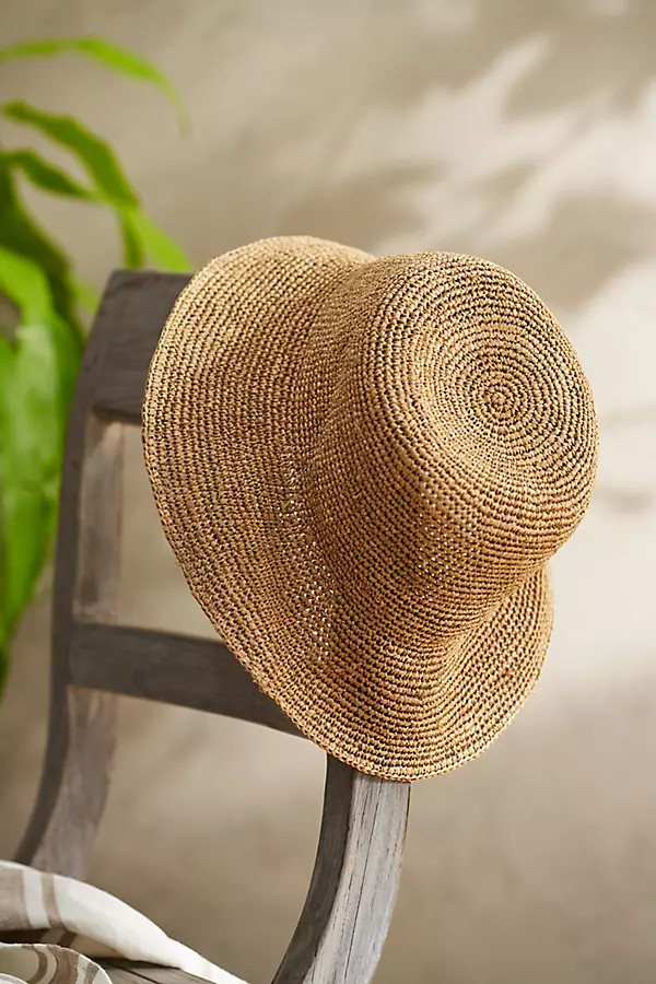 Crochet Raffia Bucket Hat | Anthropologie (US)
