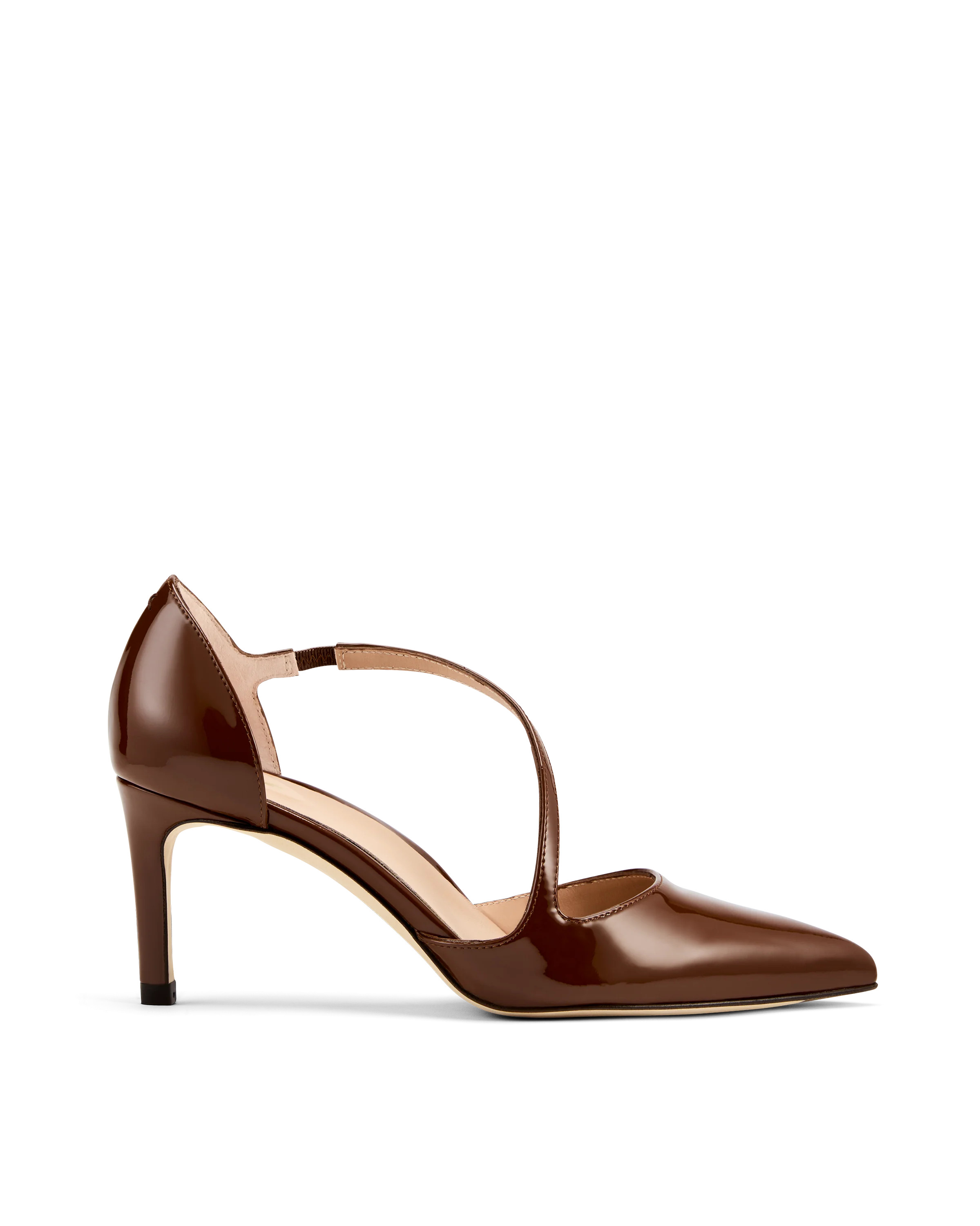 Maxine: Walnut Patent | Inez Shoes, LLC