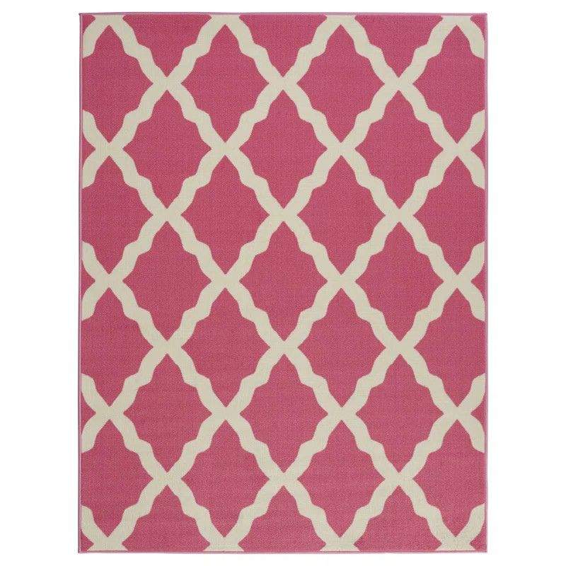 Staunton Geometric Pink Area Rug | Wayfair Professional