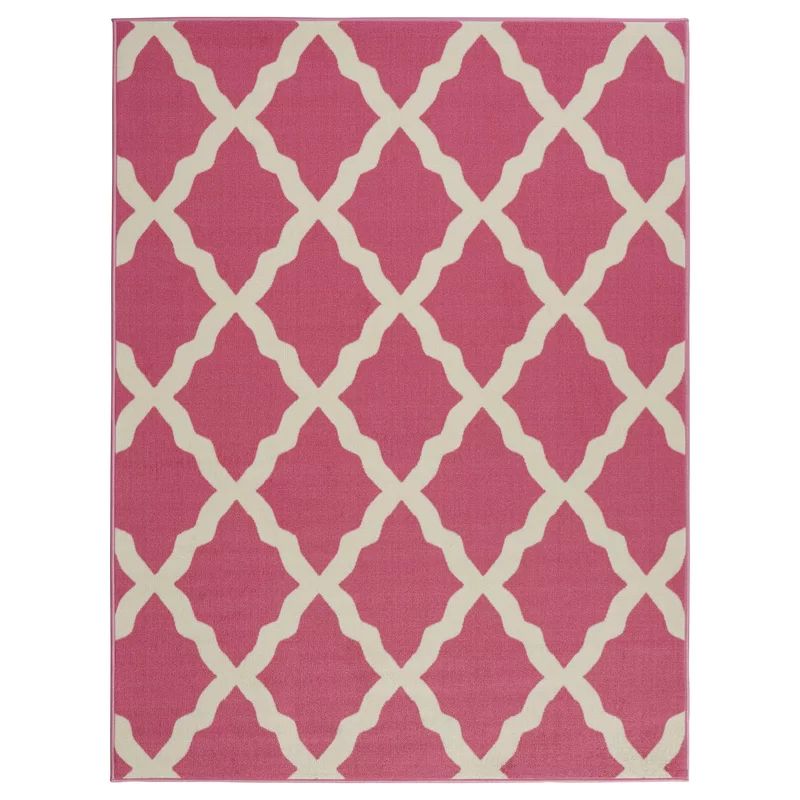 Staunton Geometric Pink Area Rug | Wayfair Professional
