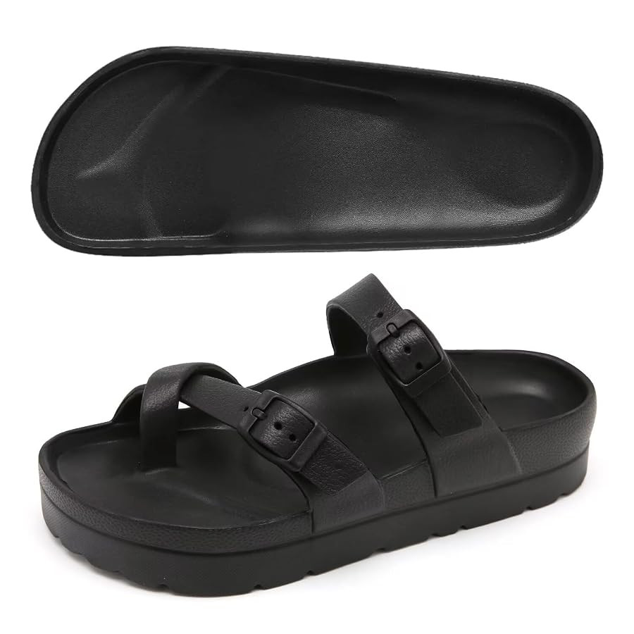 Women's Platform Flip Flops with Arch Support, Eva Lightweight Chunky Slide Sandals for Women, Fa... | Amazon (US)