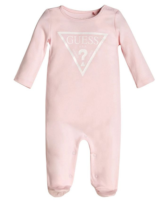 GUESS Baby Boys and Girls Printed Logo Long Sleeve Footie Coverall & Reviews - All Baby - Kids - ... | Macys (US)