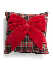 18x18 Velvet Bow Pillow | Throw Pillows | Marshalls | Marshalls