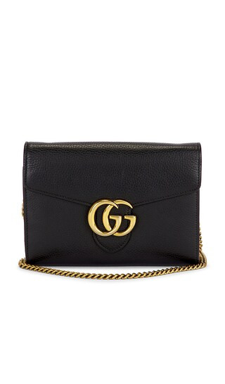 Gucci GG Marmont Wallet On Chain in Black | Revolve Clothing (Global)