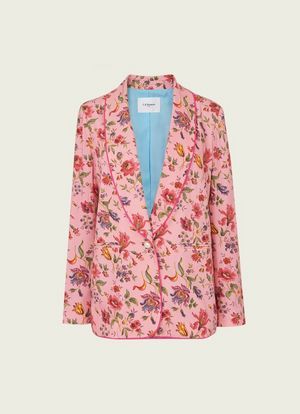 Gabby Pink Romance Floral Print Eco Viscose Jacket | L.K. Bennett (UK)
