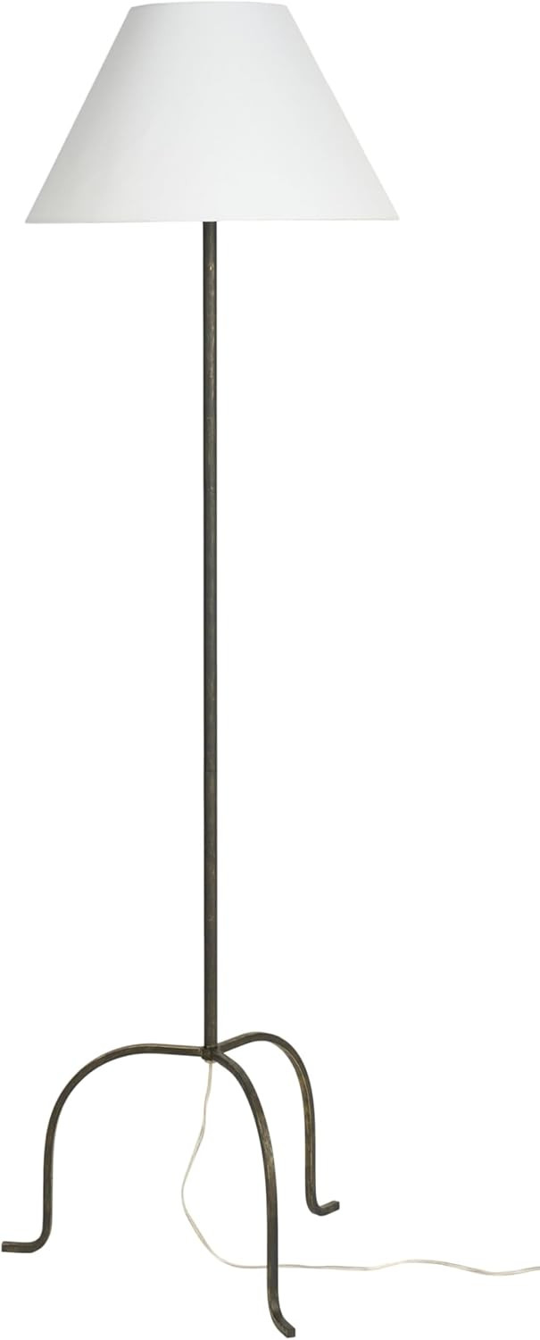 Nourison 66" Black Wrought Iron Heritage Metal Slim Tripod Standing Floor Lamp for Modern, Indust... | Amazon (US)