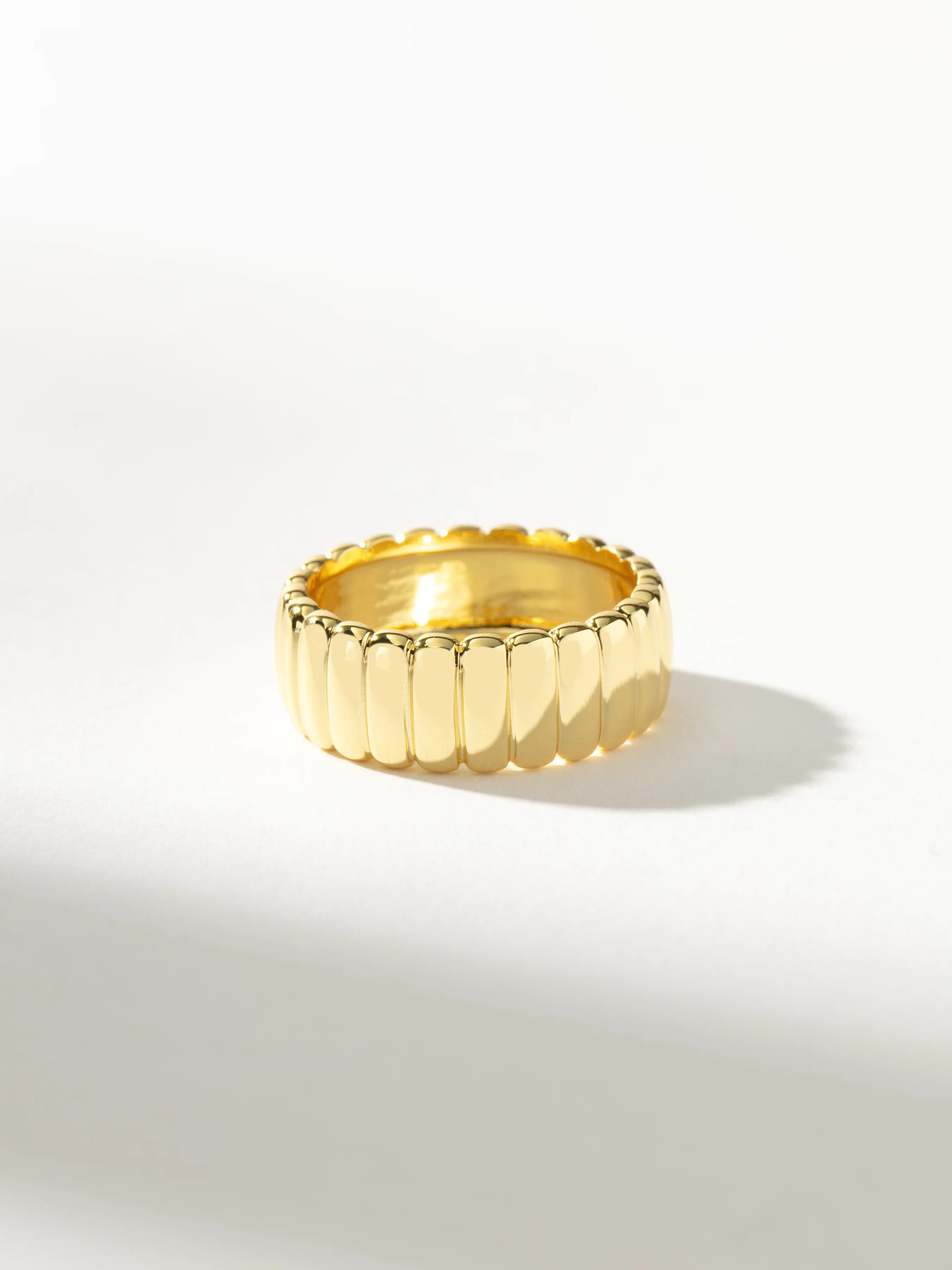 Parthenon Ribbed Statement Ring in Gold and Silver | Uncommon James | Uncommon James