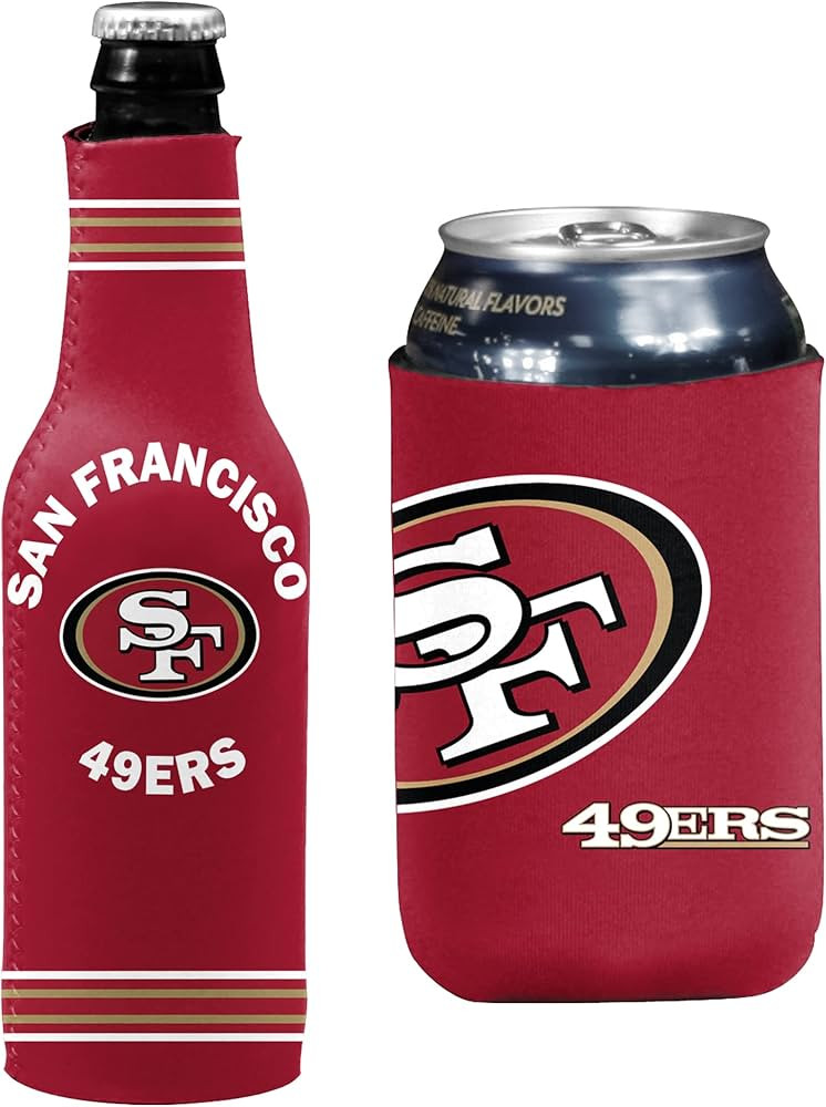 Football Can & Bottle Holder Insulator Beverage Huggie Cooler (San Francisco Red Crest/Logo (49er... | Amazon (US)