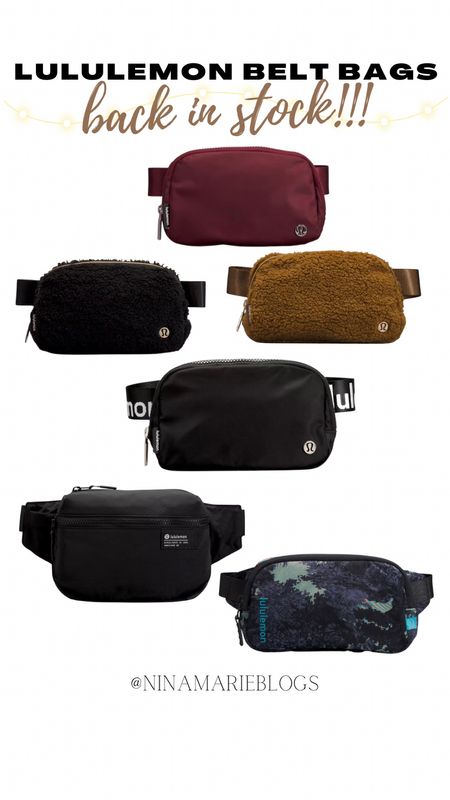#lululemon #backinstock #beltbag #everywherebeltbag #bag #lululemonbeltbag #fleecebeltbag

#LTKSeasonal #LTKHoliday #LTKunder50