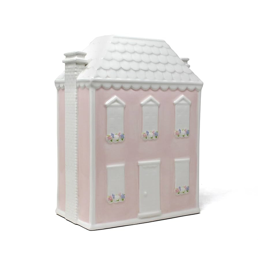 Child to Cherish Ceramic Bank for Girls, Pink Dollhouse | Amazon (US)
