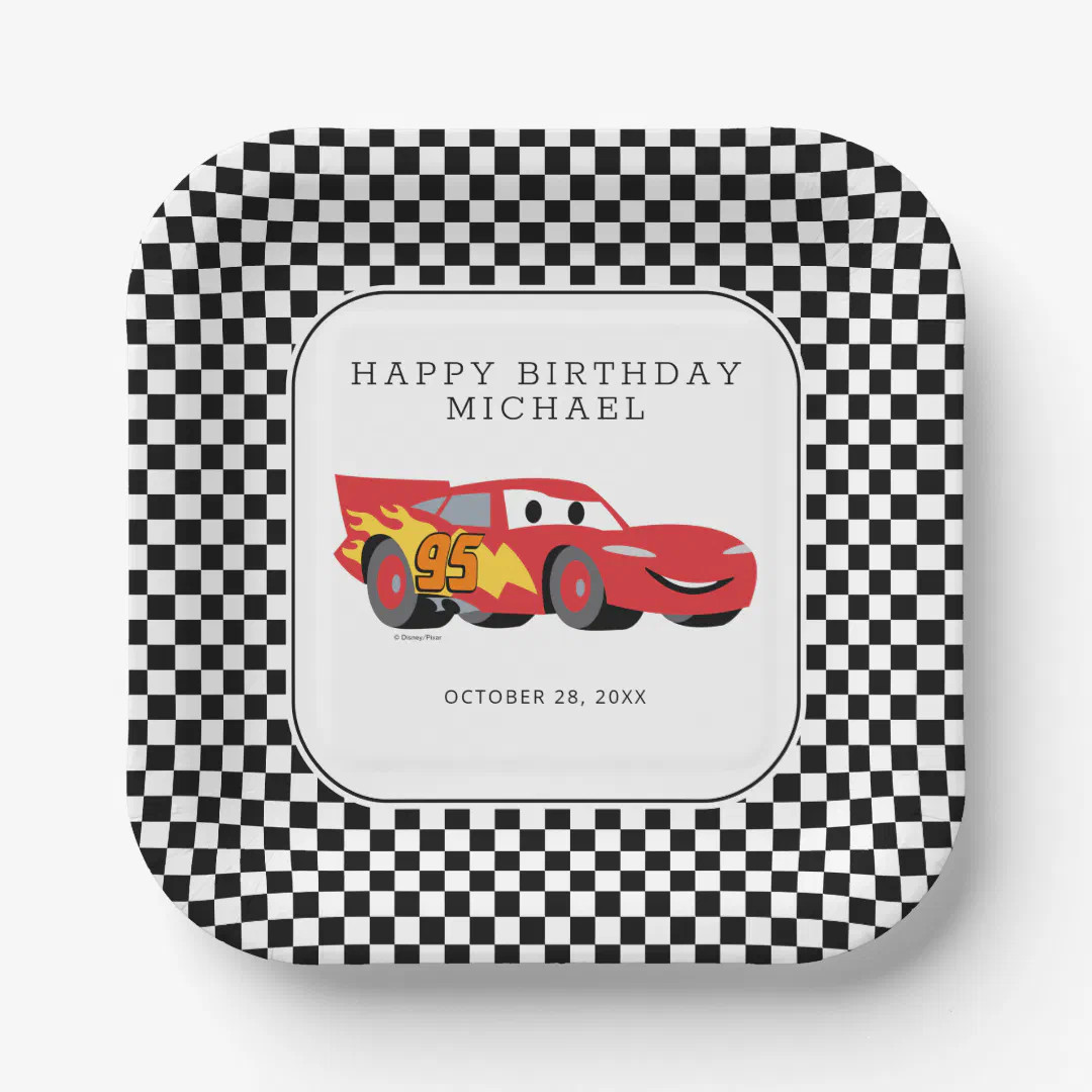 Cars Lightning McQueen Birthday Paper Plates | Zazzle