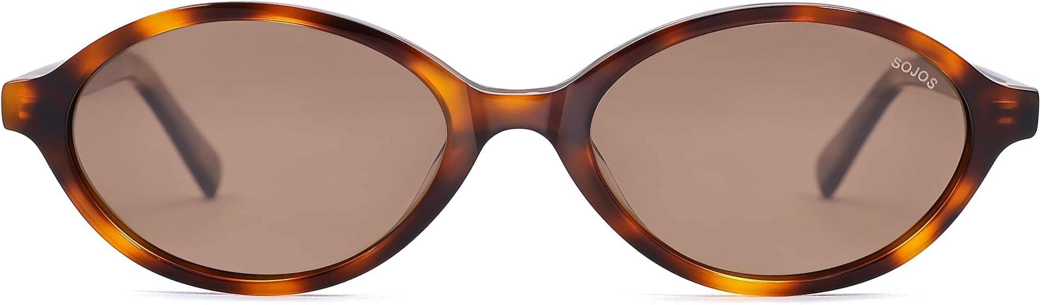 SOJOS Acetate Polarized Oval Sunglasses Women Retro Handmade Narrow Y2K Lightweight Vintage 90s D... | Amazon (US)