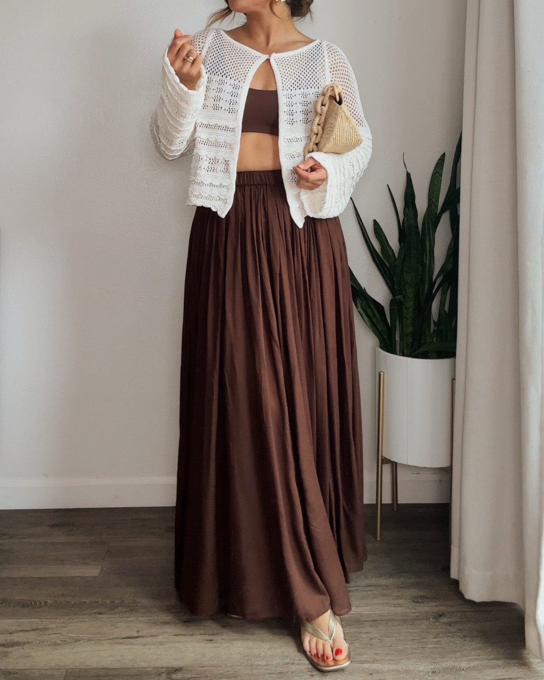 How chic is this knitted top! 
Size XS
Skirt size xs

#LTKootd #LTKSeasonal