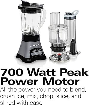 Hamilton Beach Blender and Food Processor Combo, Portable Blend-In Travel Cup, Shakes and Smoothi... | Amazon (US)