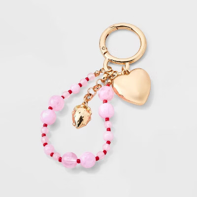 Heart and Strawberry Handbag Charm - A New Day™ Pink | Target