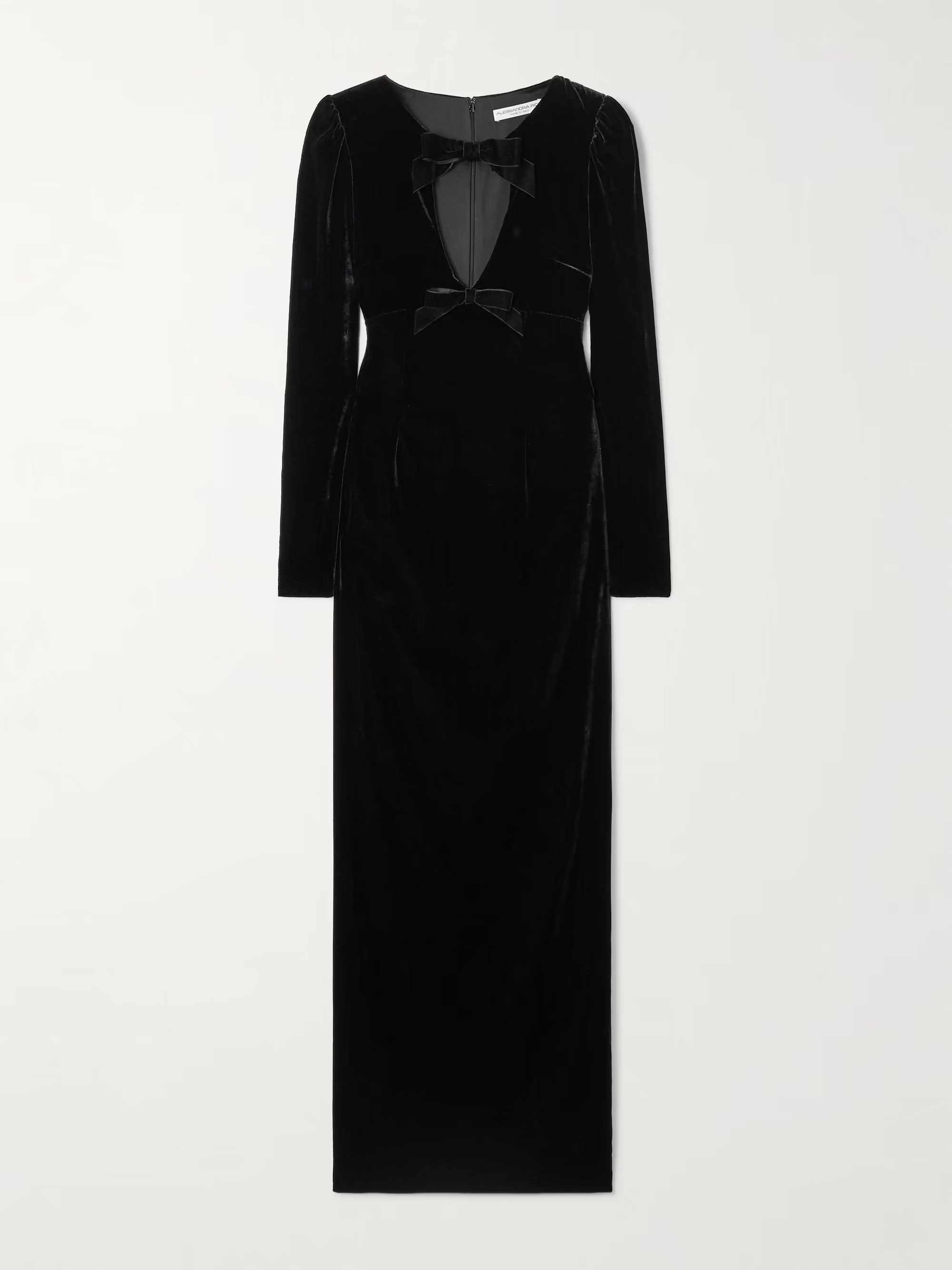 Cutout bow-embellished velvet gown | NET-A-PORTER (UK & EU)
