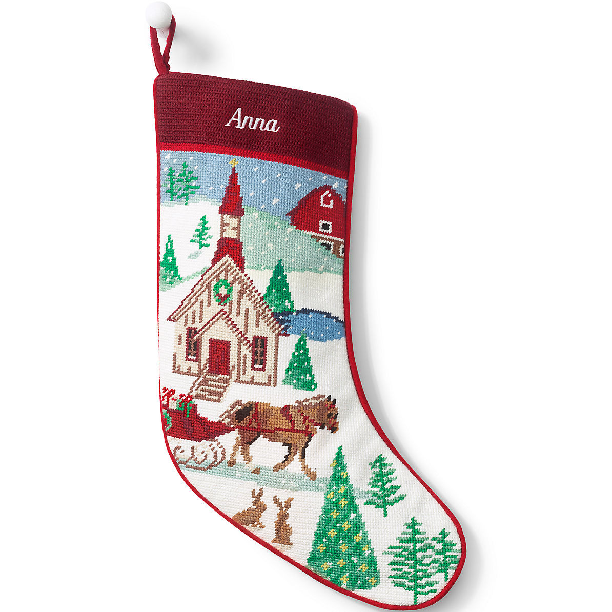 Needlepoint Personalized Christmas Stocking | Lands' End (US)