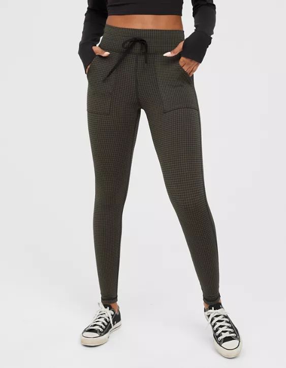 OFFLINE By Aerie Mini Houndstooth Drawcord Legging | Aerie