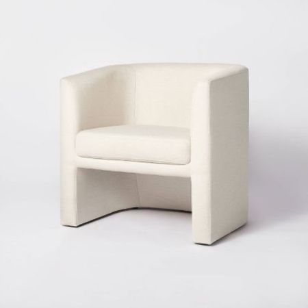 Upholstered barrel chair in natural linen is back in stock!
.
.
Target, target finds, studio McGee, affordable furniture 

#LTKfamily #LTKFind #LTKhome