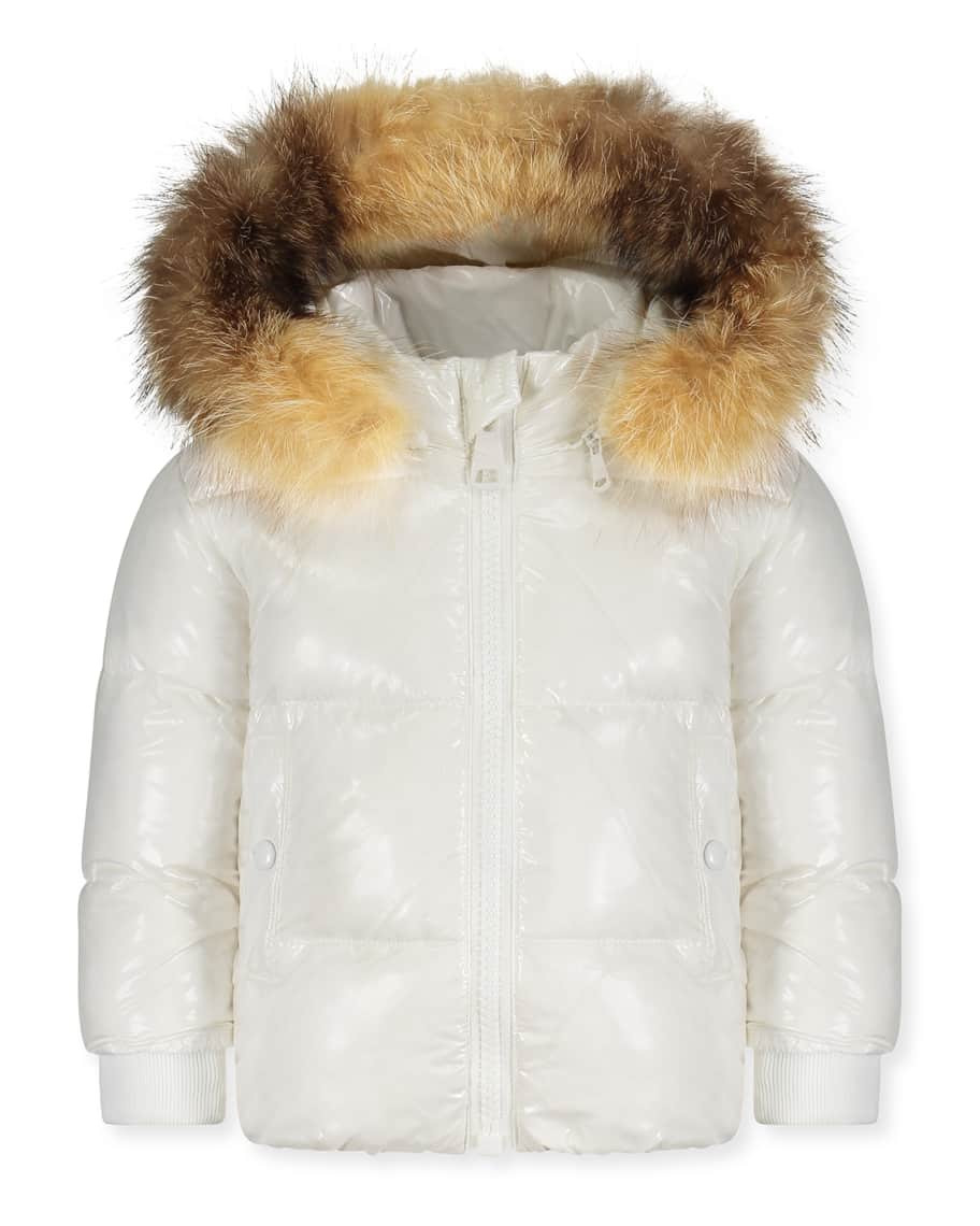 Scotch Bonnet Outerwear Kid's Fur-Trim Quilted Parka, Size Newborn-24M | Neiman Marcus