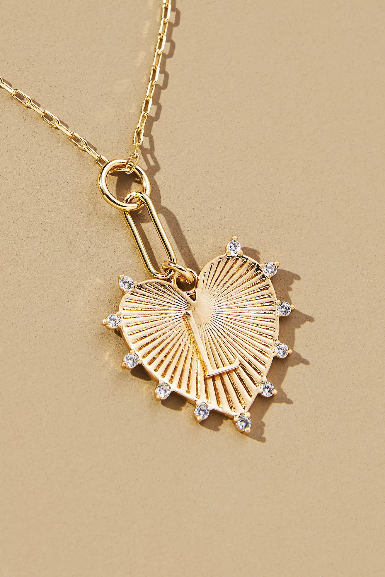 Monogram Heart Pendant Necklace | Anthropologie (US)