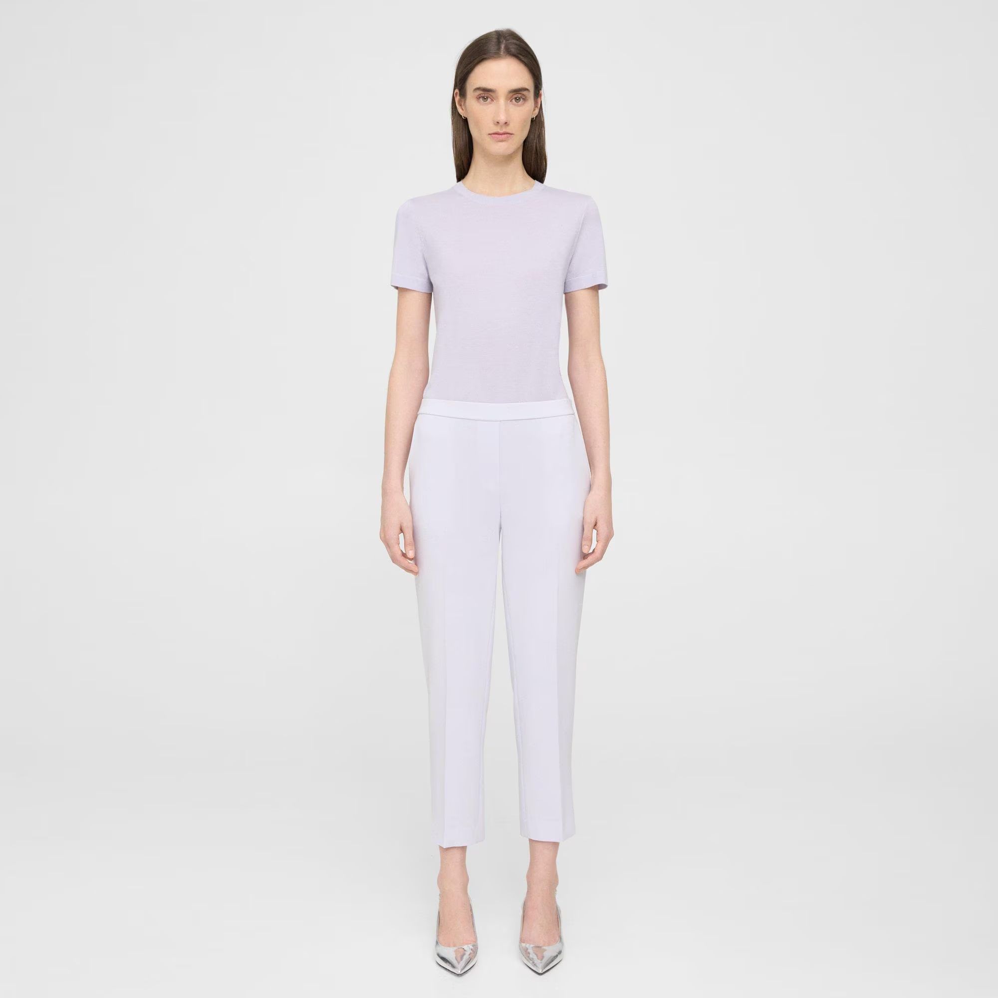Treeca Pull-On Pant in Admiral Crepe | Theory