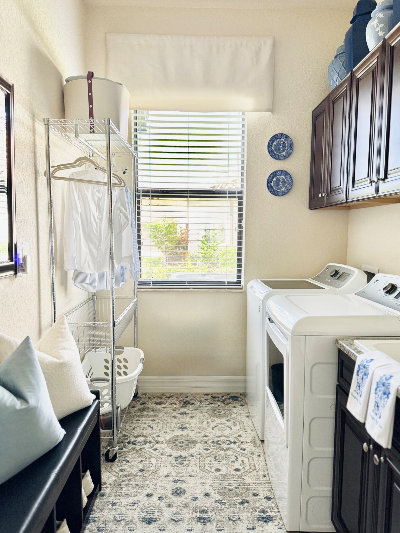 🩵Our utility room! A beautiful blend of style & function in our laundry room/mudroom!

Spring Laundry Room Refresh | Organization | Home Refresh | Blue & Brown Laundry Room | Mudroom |Multipurpose Room | Builder Grade Upgrades | Laundry Baskets | Laundry Rack | Transitional Home | Amazon Home | Amazon Soring Sale

#LTKSaleAlert #LTKHome