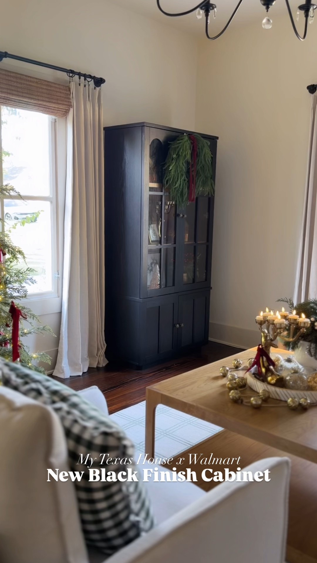 Black finish wood cabinet from My Texas House at Walmart 

#LTKGiftGuide #LTKHoliday #LTKHome