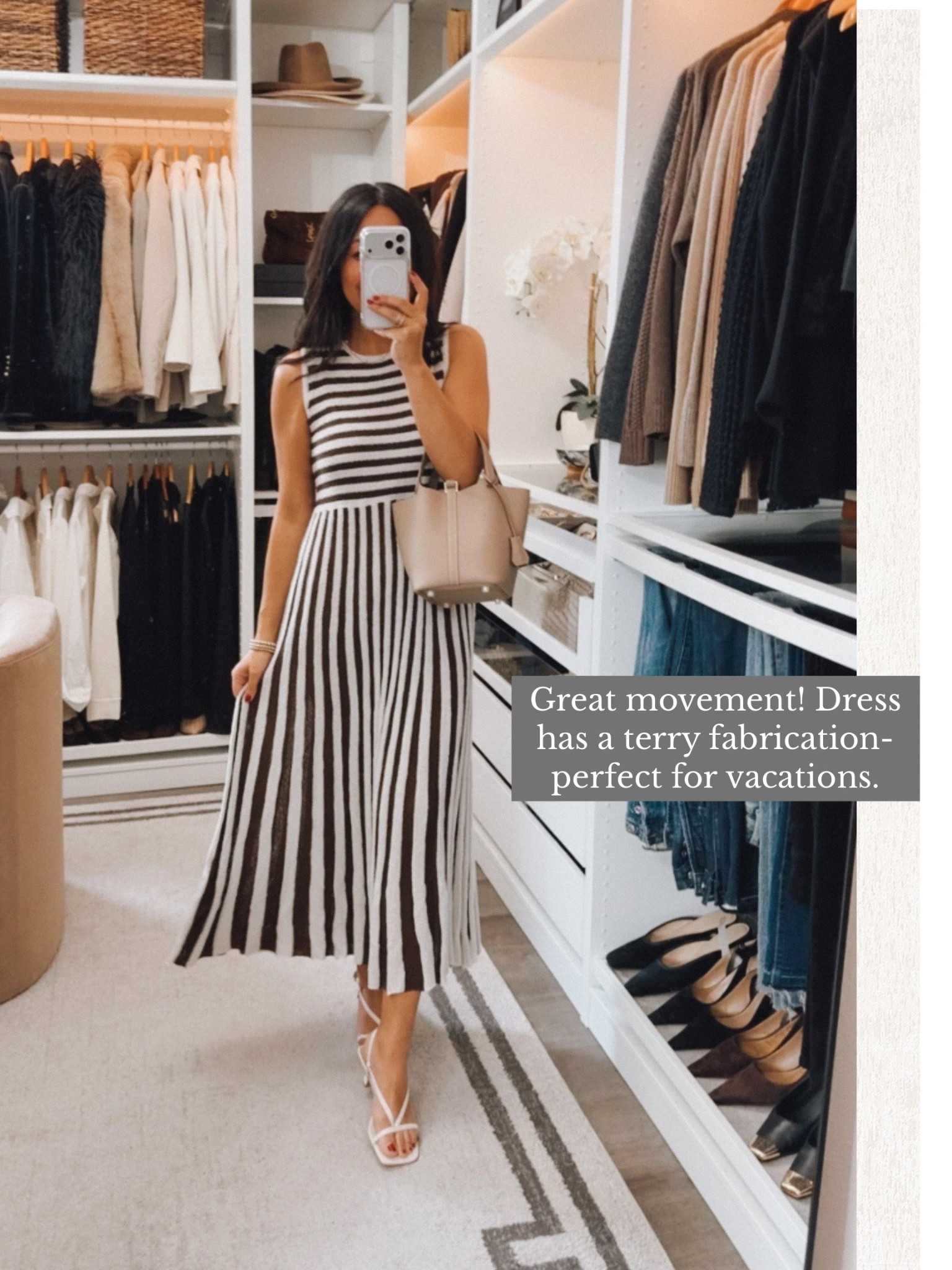 Did a medium in the dress 
Has a terry texture -a good vacation dress

#LTKOver40 #LTKootd