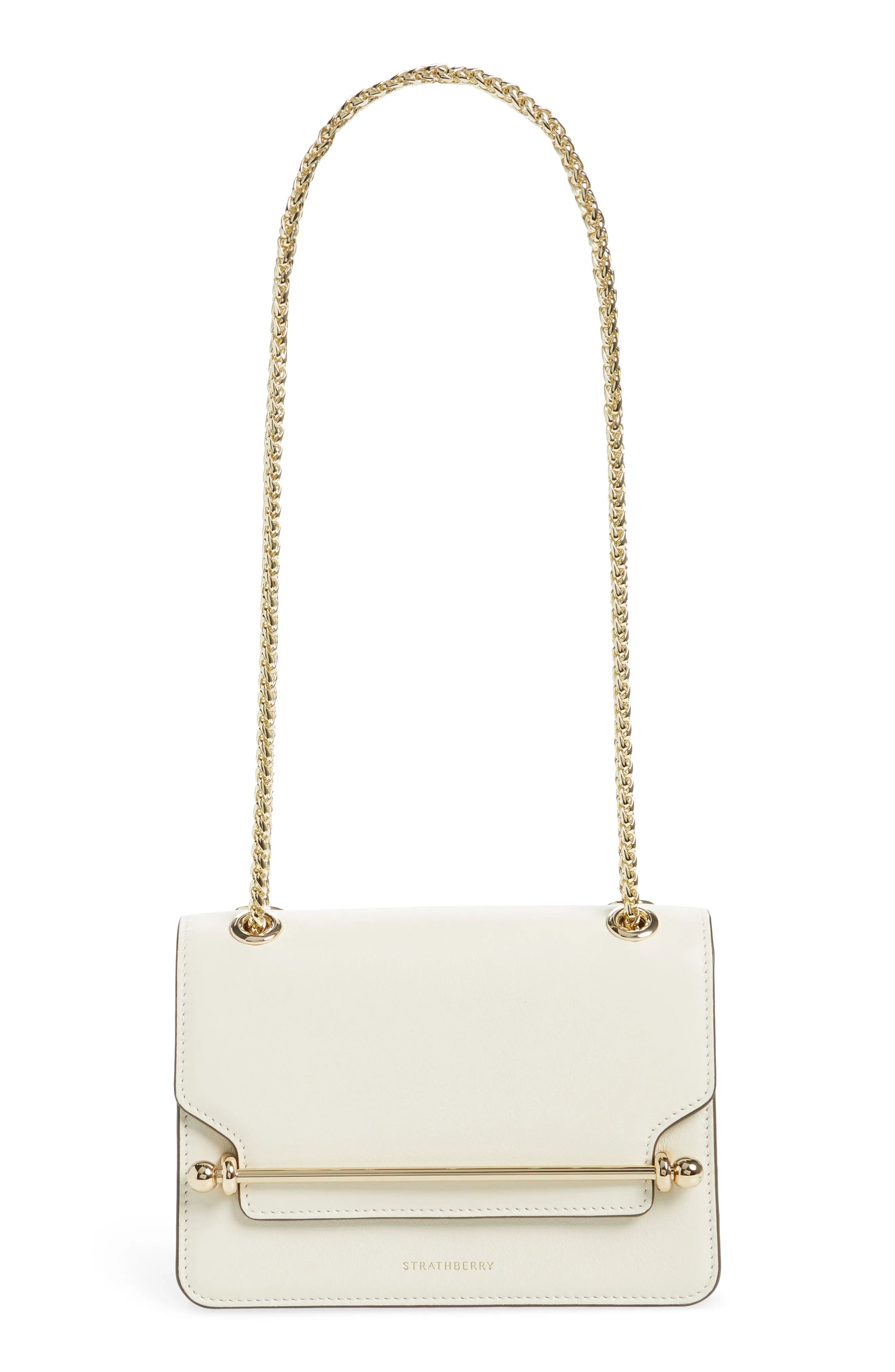 Strathberry Mini East/west Leather Crossbody Bag - Ivory | Nordstrom