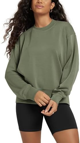 ODODOS Modal Soft Long Sleeve Oversized Sweatshirts for Women High Crew Neck Relaxed Pullover Top... | Amazon (US)