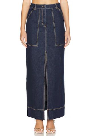 Shona Joy Rita Panelled Maxi Skirt in Deep Indigo from Revolve.com | Revolve Clothing (Global)