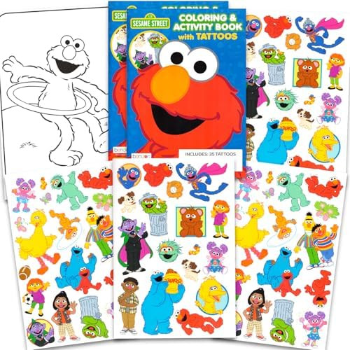 Sesame Street Elmo Tattoos Party Favors Set - 70+ Elmo Temporary Tattoos for Kids, Boys, Girls | ... | Amazon (US)