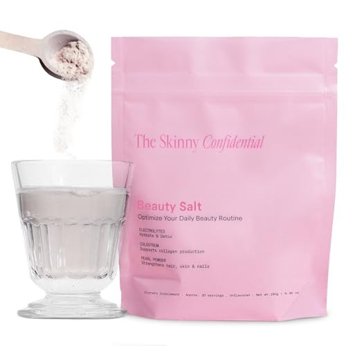 The Skinny Confidential Beauty Salt- Hydration Powder Contain Grass-Fed Colostrum, Electrolytes &... | Amazon (US)