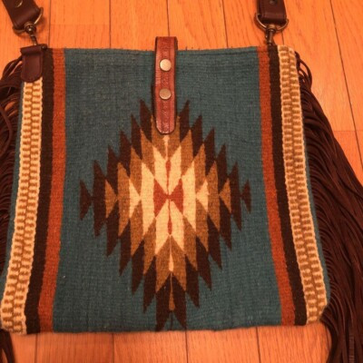 McFadin Leather Fringe Shoulder Bag Purse Multicolor Unused Item | eBay US