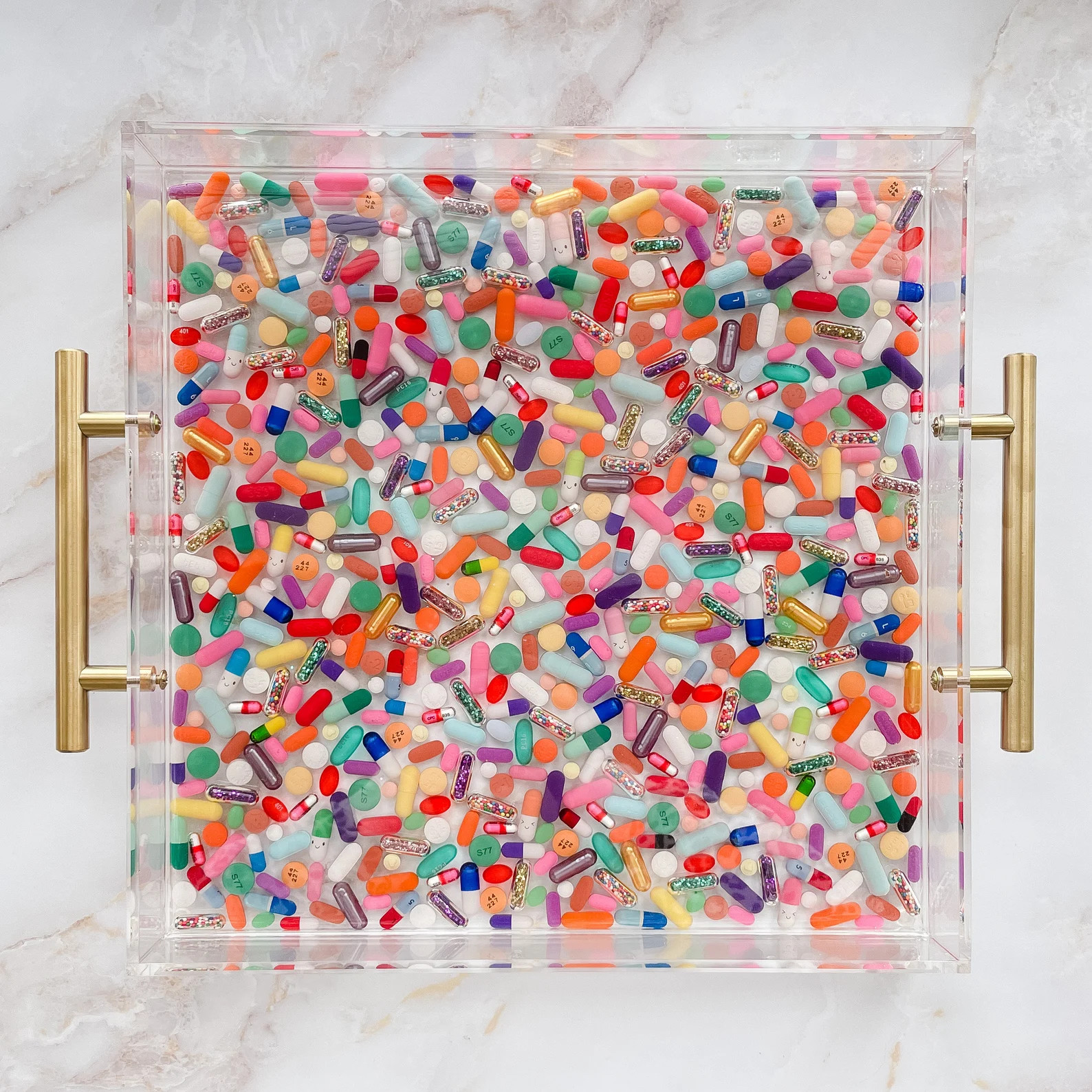 Overdose Resin Pill Serving Tray 12x12 Inches - Etsy | Etsy (US)