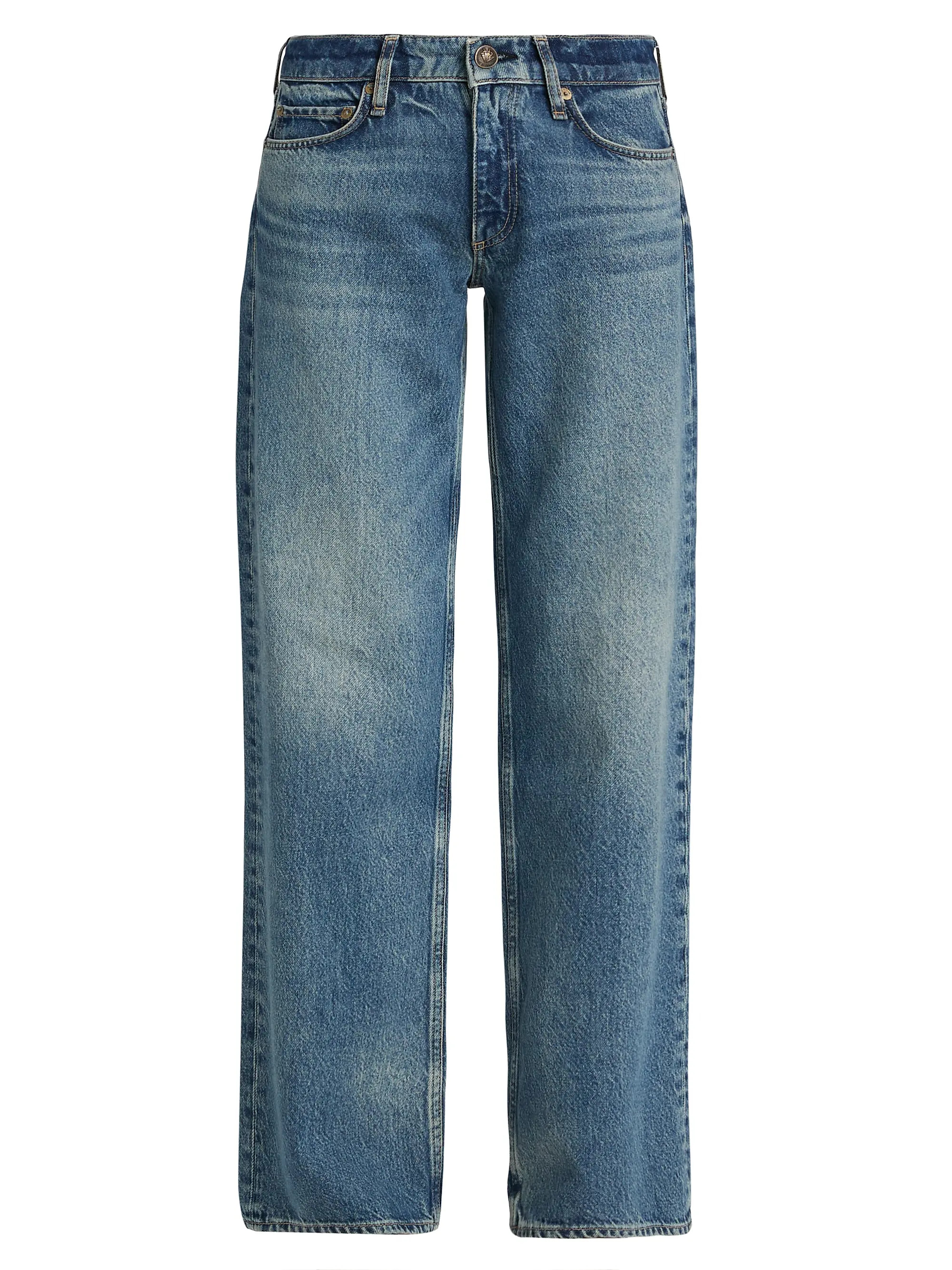 rag & bone Saige Denim Mid-Rise Straight-Leg Jeans | Saks Fifth Avenue | Saks Fifth Avenue