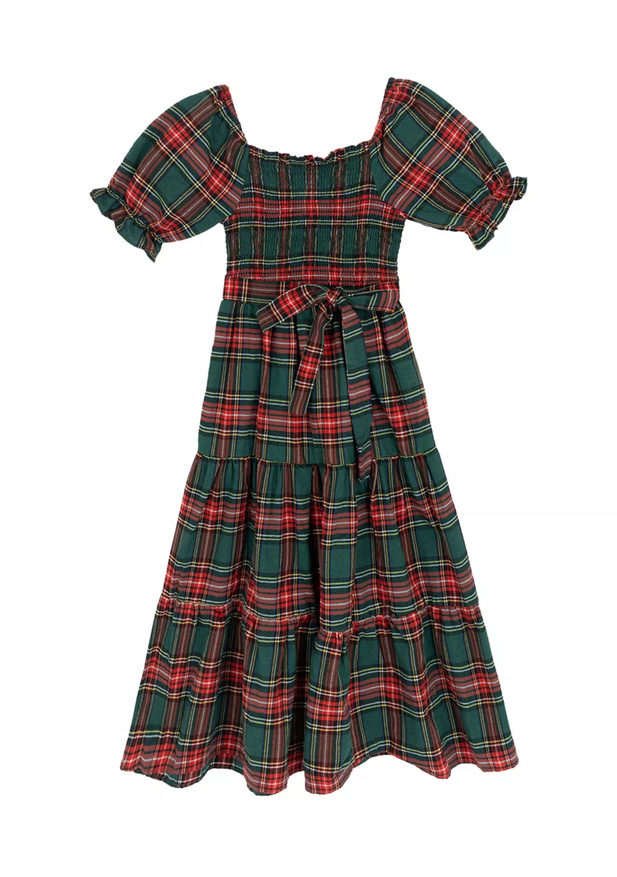 Girls 7-16 Plaid Tiered Maxi Dress | Belk