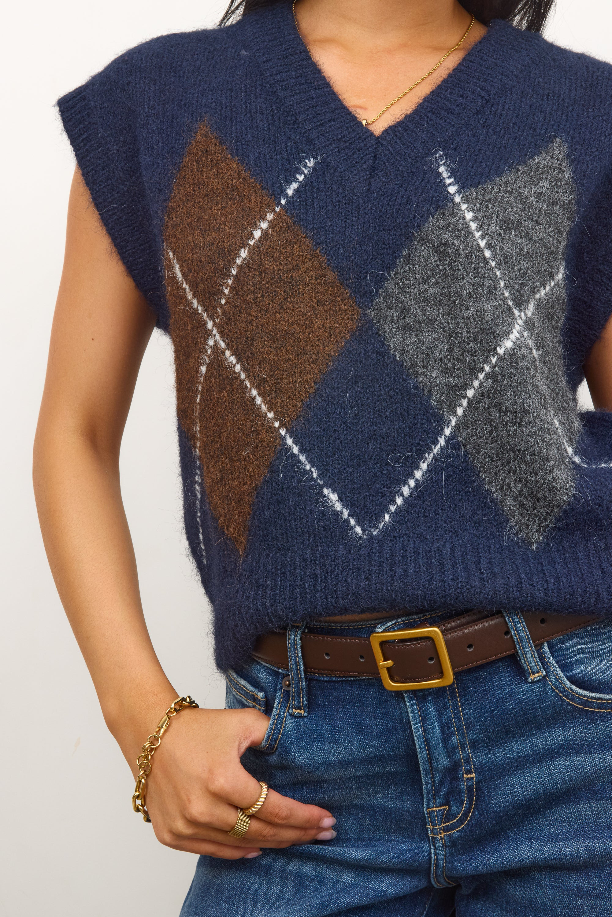 Jessie Sweater Vest in Navy | Böhme US