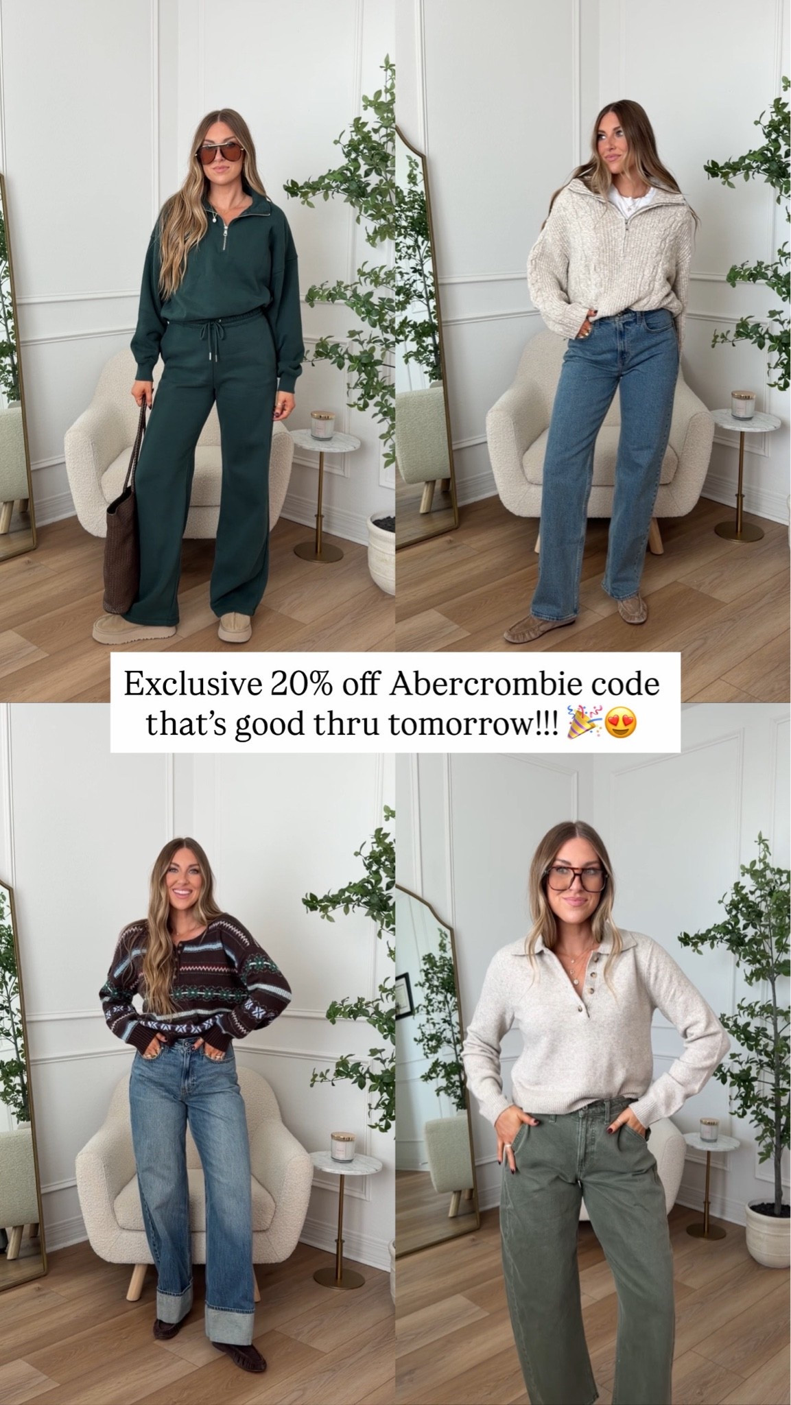@abercrombie sale!! Use code AFLTK for extra 20% off