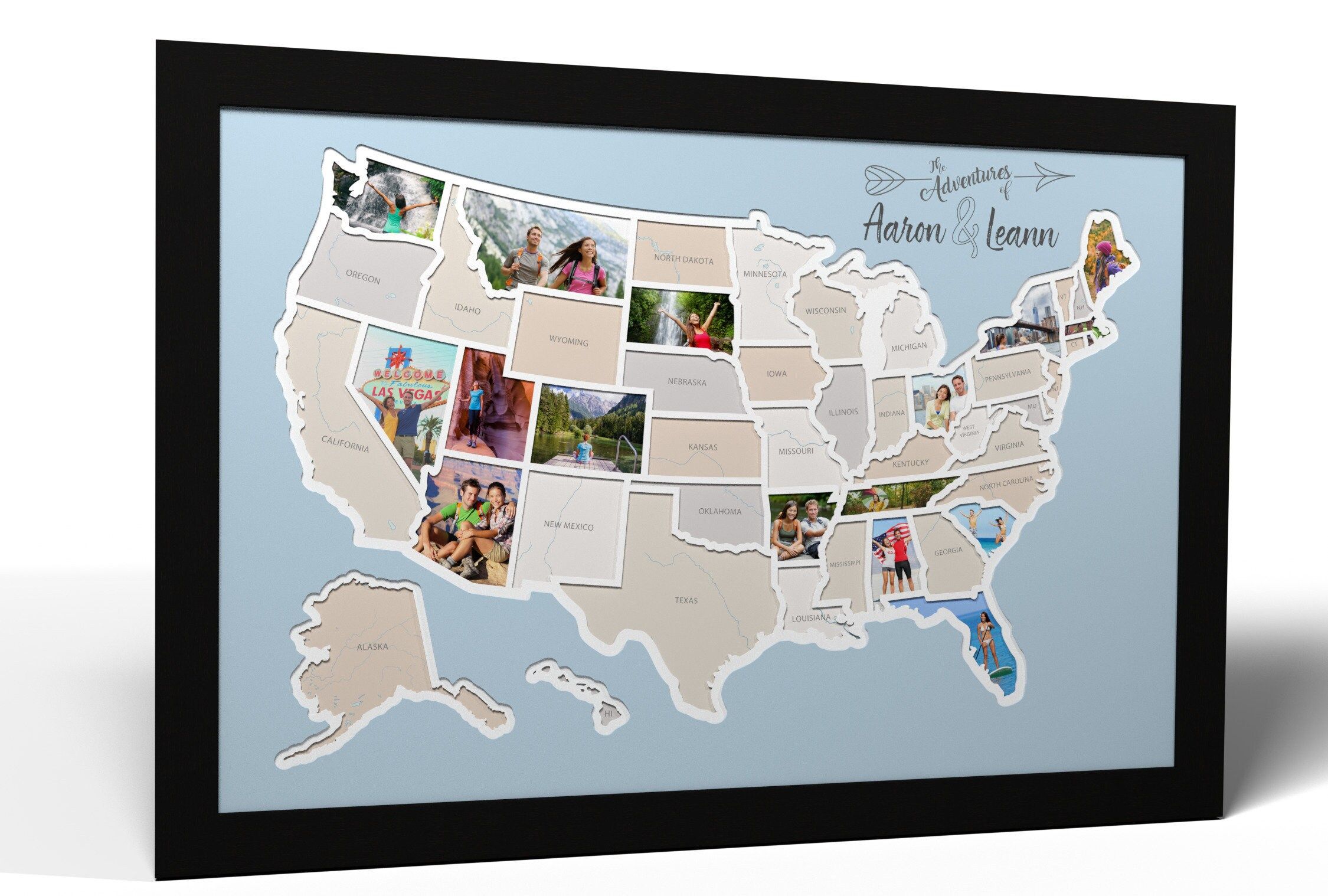 Personalized 50 States Photo Map - A Unique USA Travel Collage | Etsy (US)