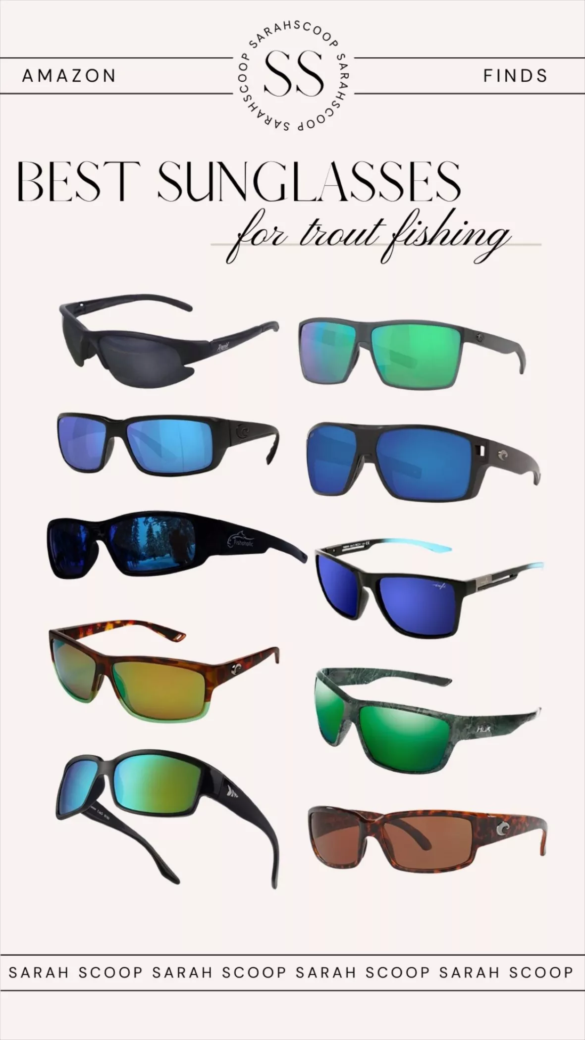 Fishoholic Polarized Fishing Sunglasses UV400-9 Colors Fishing Gift Men  Women