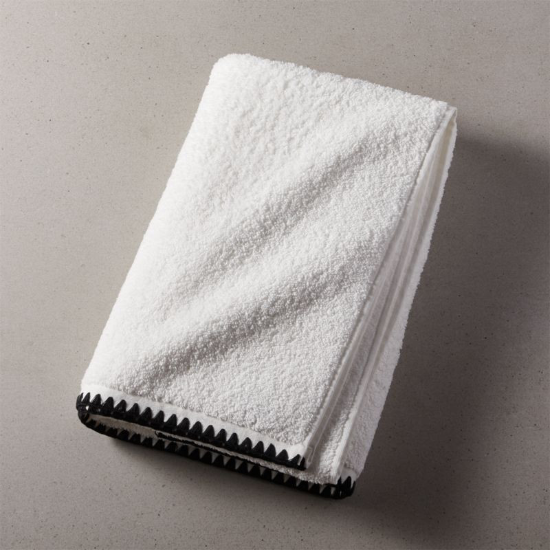 Tuli Black Trim Bath Towel + Reviews | CB2 | CB2