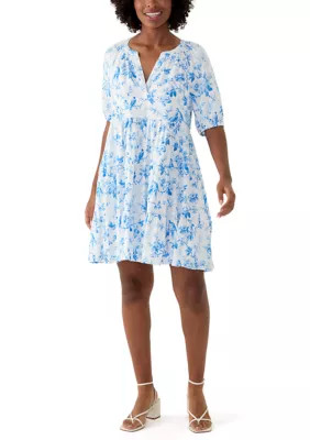 Crown & Ivy™ Women's Printed Peasant Dress | Belk