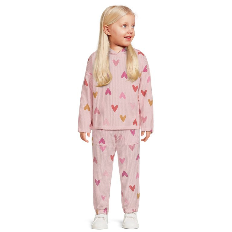 Garanimals Toddler Girls Thermal Hoodie, Sizes 12 Months - 5T | Walmart (US)